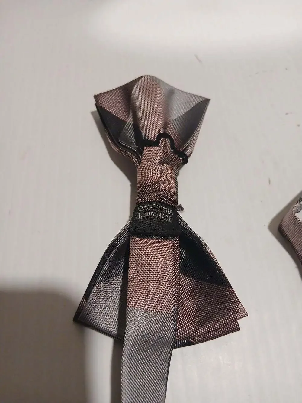 Sparks Fine Goods Plaid Pre-Tied Bow Tie Pink Brown